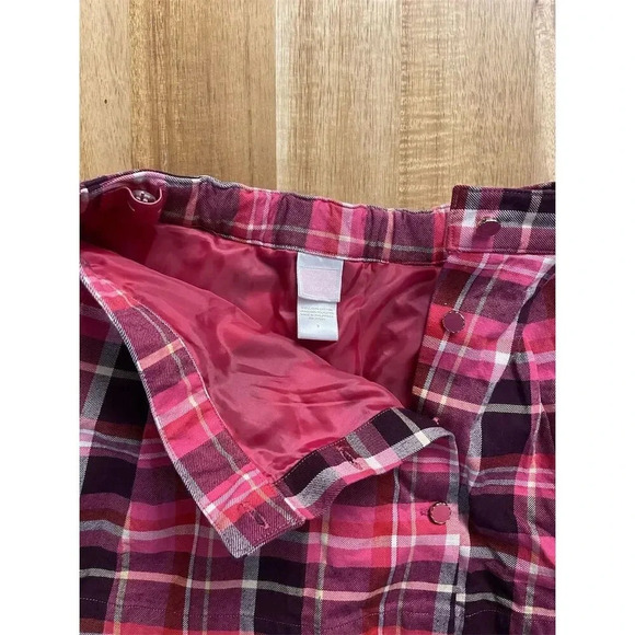 Janie Jack Girls Equestrian Charm Horse Pink Purple Plaid Skirt Button Size 3 - Picture 3 of 5